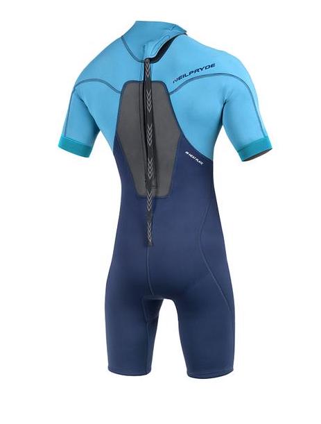 RISE SPRINGSUIT 2/2 BACK ZIP ICE BLUE/NAVY