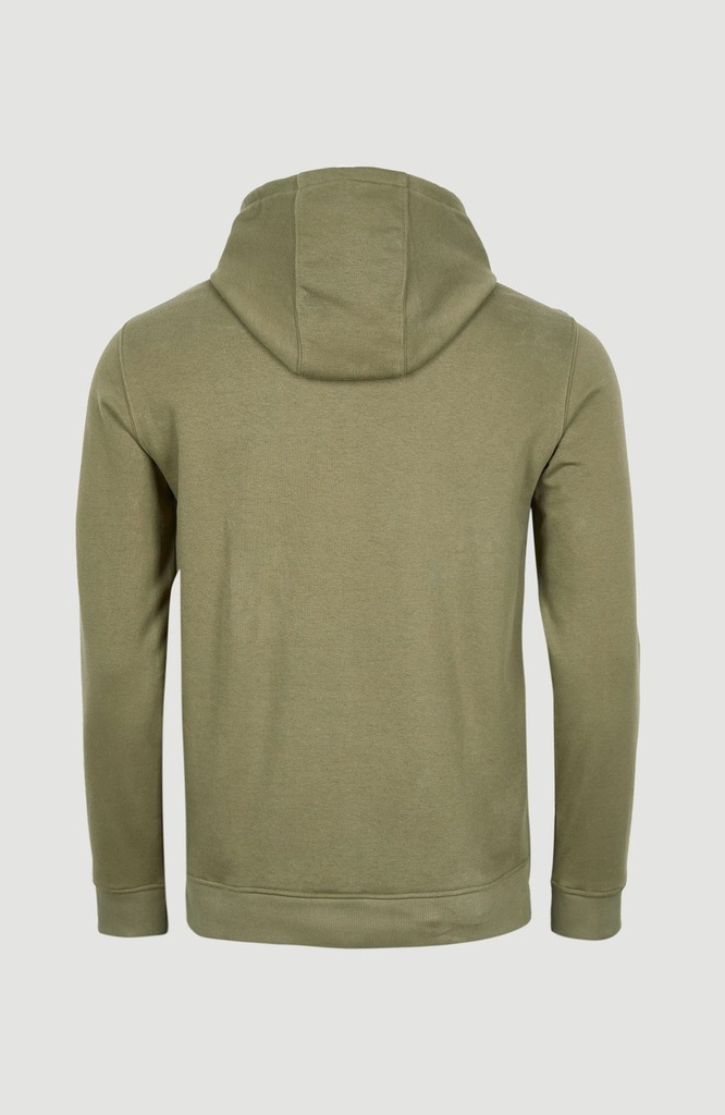 BLOCK HOODIE DEEP LICHEN GREEN