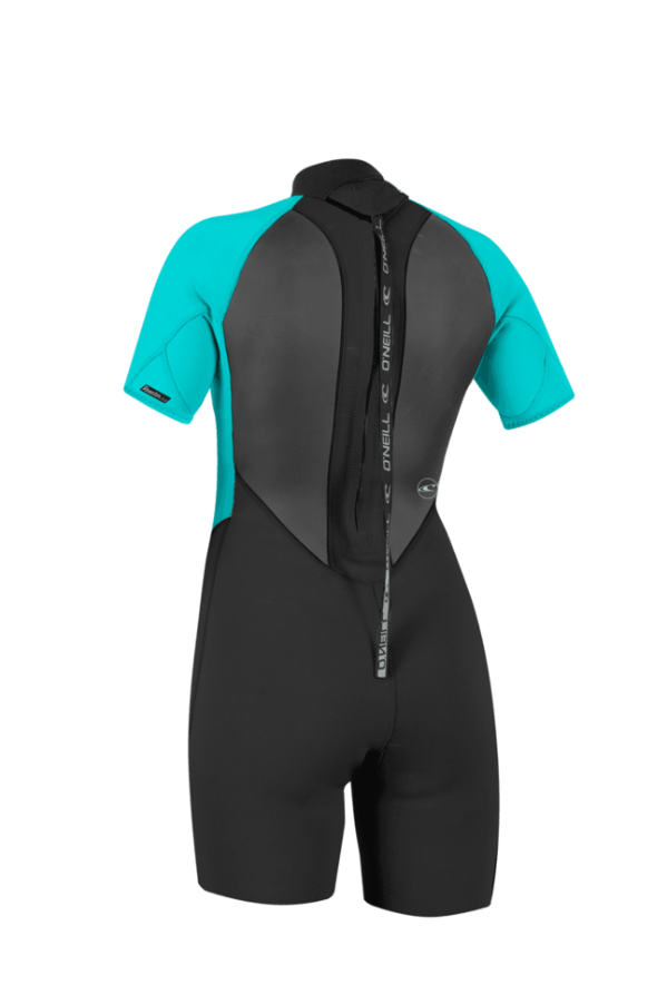 WOMEN REACTOR 2 BACKZIP SHORTY 2/2 BLK/LTAQUA