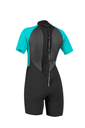 WOMEN REACTOR 2 BACKZIP SHORTY 2/2 BLK/LTAQUA