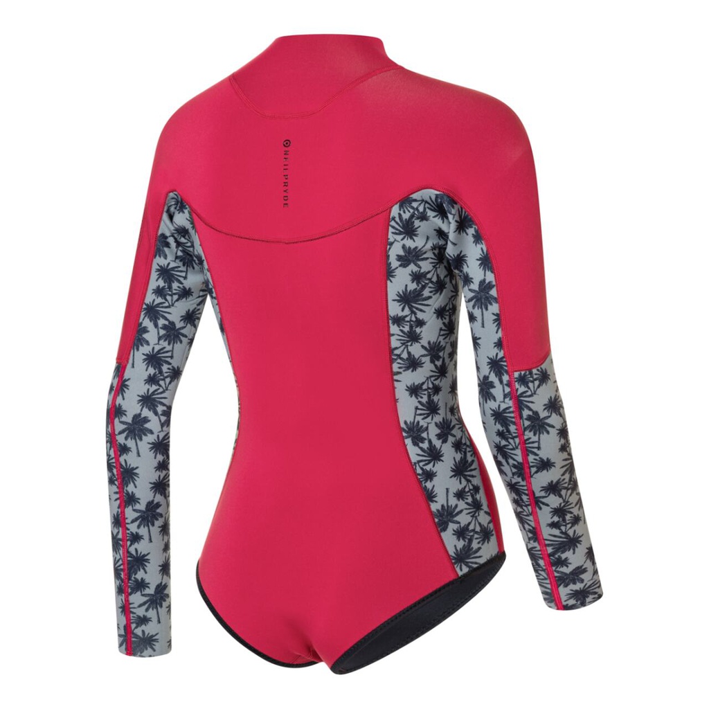 VAMP 2/2 BIKINI CUT L/S FZ RASPBERRY/PALM