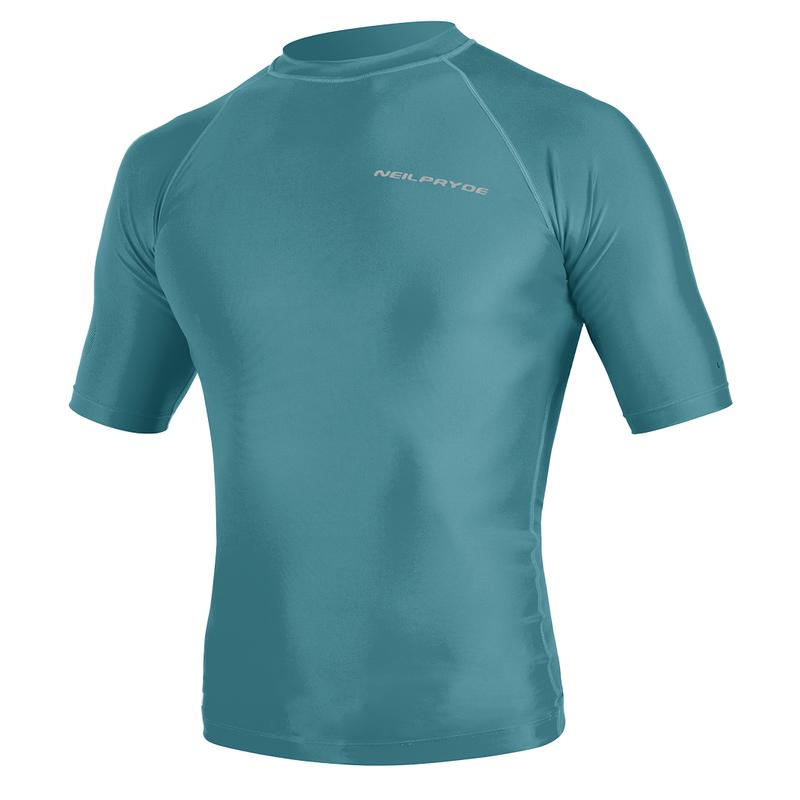 MISSION RASHGUARD S/S HOT TEAL