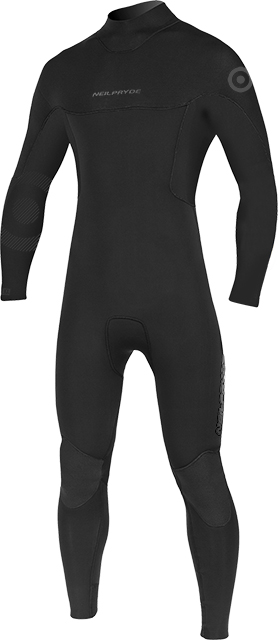 RISE FULLSUIT BACK ZIP 5/4/3 BLACK