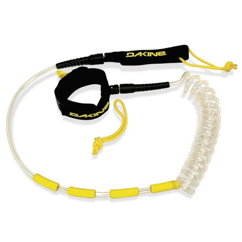 FOIL BOARD FLOATING COIL LEASH YELLOW 7"