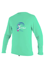 TODDLER O'ZONE L/S SUN SHIRT-GIRLS LIGHTAQUA