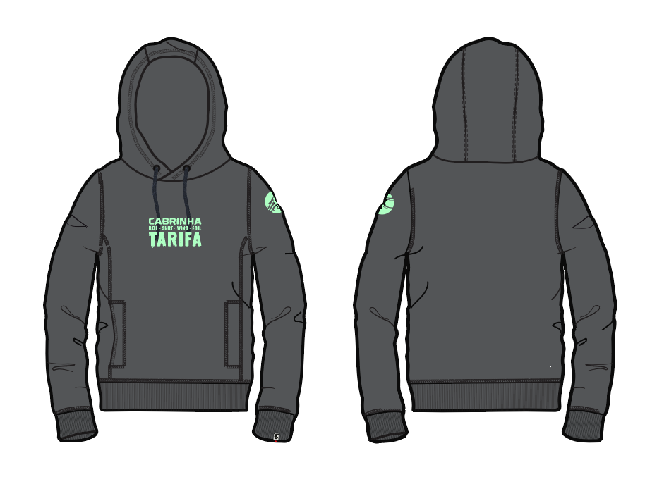 TARIFA KSWF HOODED SWEAT DARK GREY