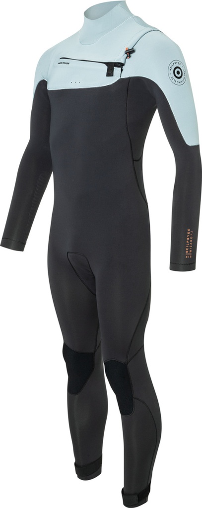 WIZARD 4/3 FULLSUIT GBS FZ CHARCOAL/LT GREY