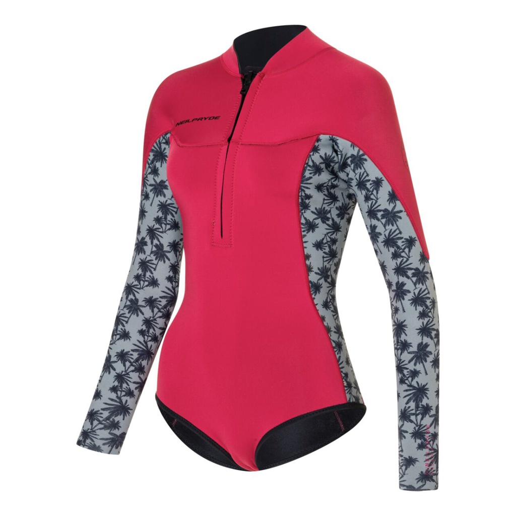 VAMP 2/2 BIKINI CUT L/S FZ RASPBERRY/PALM