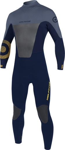 RISE FULLSUIT BACK ZIP 5/4/3 PEWTER/NAVY/YELLOW PRINT