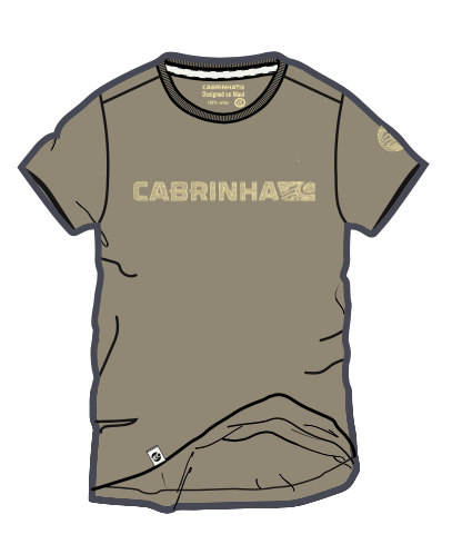 CAB HAND DRAWN TSHIRT LIGHT BROWN